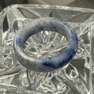Blue and White Marble Ring